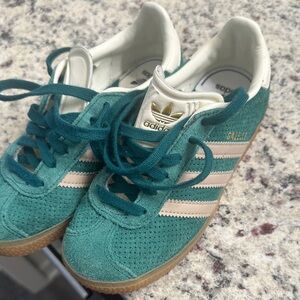 Adidas Turquoise and Light Pink Sneakers